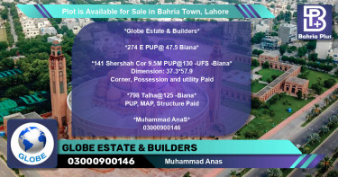Residential Plot for Sale in Bahria Town, Lahore - (BP-89433)