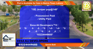Residential Plot for Sale in Bahria Town, Lahore - (BP-89443)