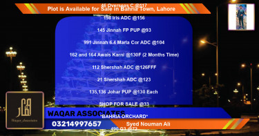 Residential Plot for Sale in Bahria Town, Lahore - (BP-89464)