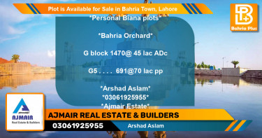 Residential Plot for Sale in Bahria Town, Lahore - (BP-89465)