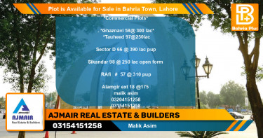 Commercial Plot for Sale in Bahria Town, Lahore - (BP-89466)