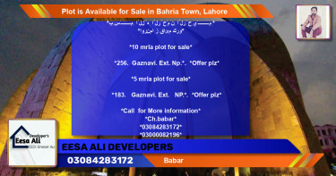 Residential Plot for Sale in Bahria Town, Lahore - (BP-89486)