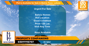 Residential Plot for Sale in Bahria Town, Lahore - (BP-89504)