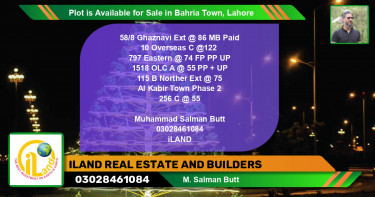 Residential Plot for Sale in Bahria Town, Lahore - (BP-89524)