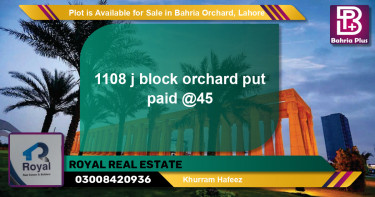 Residential Plot for Sale in Bahria Orchard, Lahore - (BP-89537)