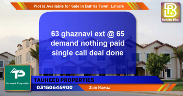 Residential Plot for Sale in Bahria Town, Lahore - (BP-89540)