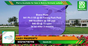 Residential Plot for Sale in Bahria Orchard, Lahore - (BP-89595)