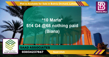 Residential Plot for Sale in Bahria Orchard, Lahore - (BP-89655)