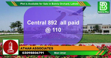 Residential Plot for Sale in Bahria Orchard, Lahore - (BP-89702)