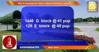 Residential Plot for Sale in Bahria Orchard, Lahore - (BP-89711)