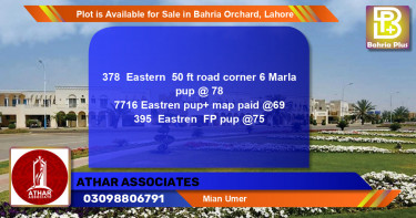 Residential Plot for Sale in Bahria Orchard, Lahore - (BP-89718)