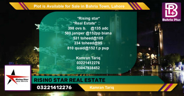 Residential Plot for Sale in Overseas B -  Bahria Town, Lahore - (BP-89757)
