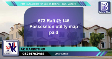Residential Plot for Sale in Bahria Town, Lahore - (BP-89791)
