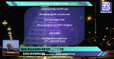 Residential Plot for Sale in Bahria Town, Lahore - (BP-89802)