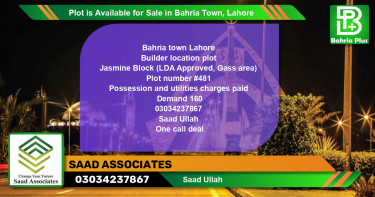 Residential Plot for Sale in Bahria Town, Lahore - (BP-89851)
