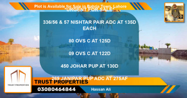 Residential Plot for Sale in Bahria Town, Lahore - (BP-89864)