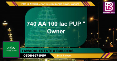 Residential Plot for Sale in Bahria Town, Lahore - (BP-89904)