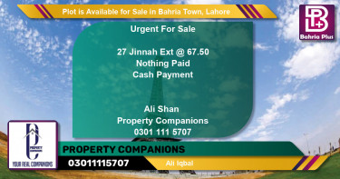 Residential Plot for Sale in Bahria Town, Lahore - (BP-89906)
