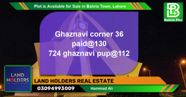 Residential Plot for Sale in Bahria Town, Lahore - (BP-89964)