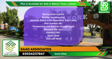 Residential Plot for Sale in Bahria Town, Lahore - (BP-89990)