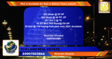 Residential Plot for Sale in Bahria Town, Lahore - (BP-90076)
