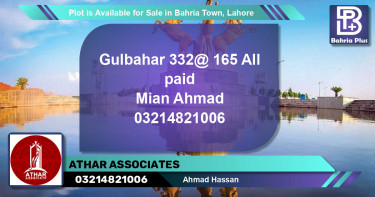 Residential Plot for Sale in Bahria Town, Lahore - (BP-90087)