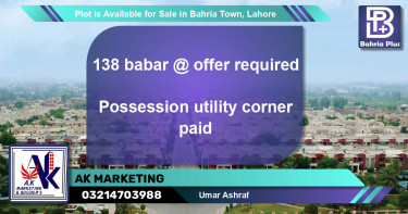 Residential Plot for Sale in Bahria Town, Lahore - (BP-90089)