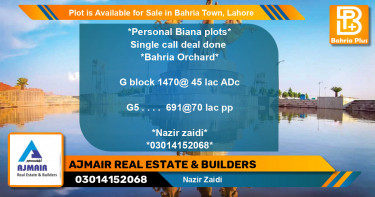 Residential Plot for Sale in Bahria Town, Lahore - (BP-90106)