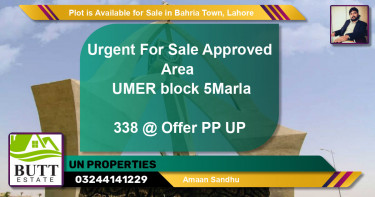 Residential Plot for Sale in Bahria Town, Lahore - (BP-90112)