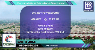 Residential Plot for Sale in Bahria Town, Lahore - (BP-90120)