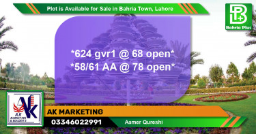 Residential Plot for Sale in Bahria Town, Lahore - (BP-90136)