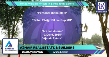 Residential Plot for Sale in Bahria Town, Lahore - (BP-90199)
