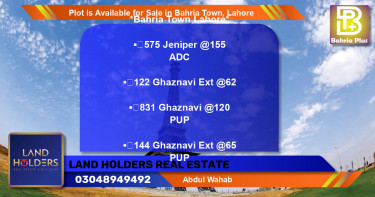 Residential Plot for Sale in Bahria Town, Lahore - (BP-90215)
