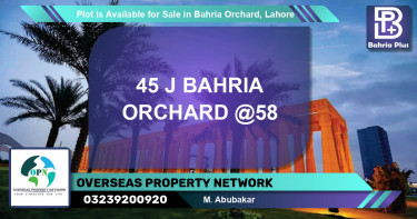 Residential Plot for Sale in Bahria Orchard, Lahore - (BP-90218)