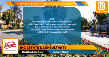 Residential Plot for Sale in Bahria Orchard, Lahore - (BP-90253)