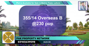 Residential Plot for Sale in Bahria Town, Lahore - (BP-90260)