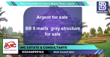 Residential Plot for Sale in Bahria Town, Lahore - (BP-90271)