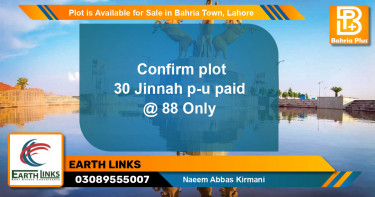 Residential Plot for Sale in Bahria Town, Lahore - (BP-90316)