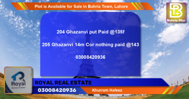 Residential Plot for Sale in Bahria Town, Lahore - (BP-90336)