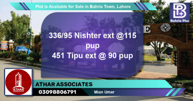 Residential Plot for Sale in Bahria Town, Lahore - (BP-90395)