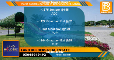 Residential Plot for Sale in Bahria Orchard, Lahore - (BP-90399)