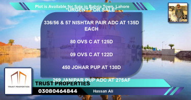 Residential Plot for Sale in Bahria Town, Lahore - (BP-90406)
