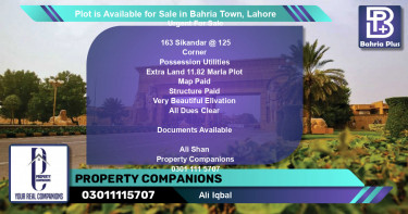 Residential Plot for Sale in Bahria Town, Lahore - (BP-90411)