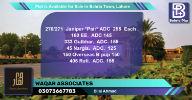 Residential Plot for Sale in Bahria Town, Lahore - (BP-90446)