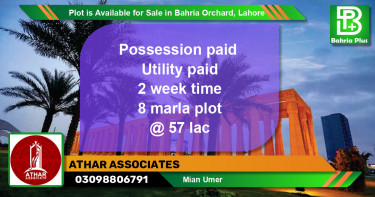 Residential Plot for Sale in Bahria Orchard, Lahore - (BP-90469)