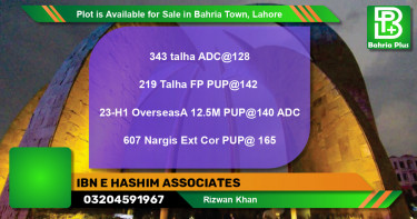 Residential Plot for Sale in Bahria Town, Lahore - (BP-90482)