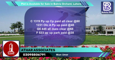 Residential Plot for Sale in Bahria Orchard, Lahore - (BP-90490)