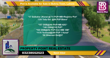 Residential Plot for Sale in Bahria Town, Lahore - (BP-90517)