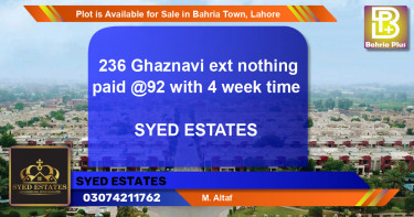 Residential Plot for Sale in Bahria Town, Lahore - (BP-90518)