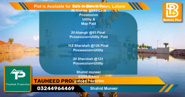 Residential Plot for Sale in Bahria Town, Lahore - (BP-90525)